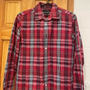 Banana Republic Mens Camden Fit Button Down Plaid shirt Small